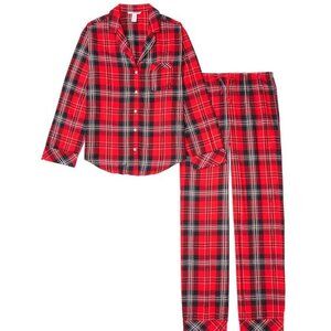 Victoria's Secret The Flannel PJ Set, Long Sleeve Top/Pant, size XS Reg NWT